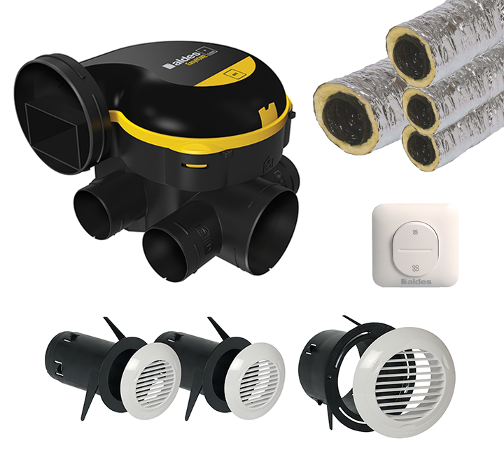 KIT EASYHOME AUTO  avec interrupteur 2 positions pour grande vitesse cuisine et gaines