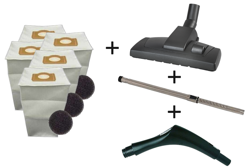 Pack 5 sacs aspirateur + Brosse tous sols pour aspiration centralisée + Bras métallique télescopique acier chromé Aspiration centralisée + Poignée de commande pour C.Booster / C.Cleaner ALDES C BOOSTER C CLEANER 11070084+11070337+11070083+11071099
