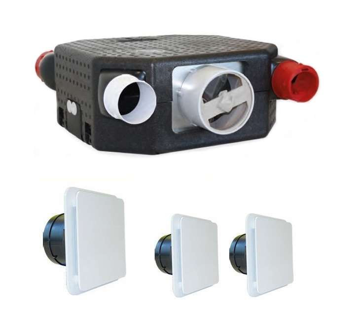 Kit VMC simple flux autoréglable deco flat dhu k unelvent 604126