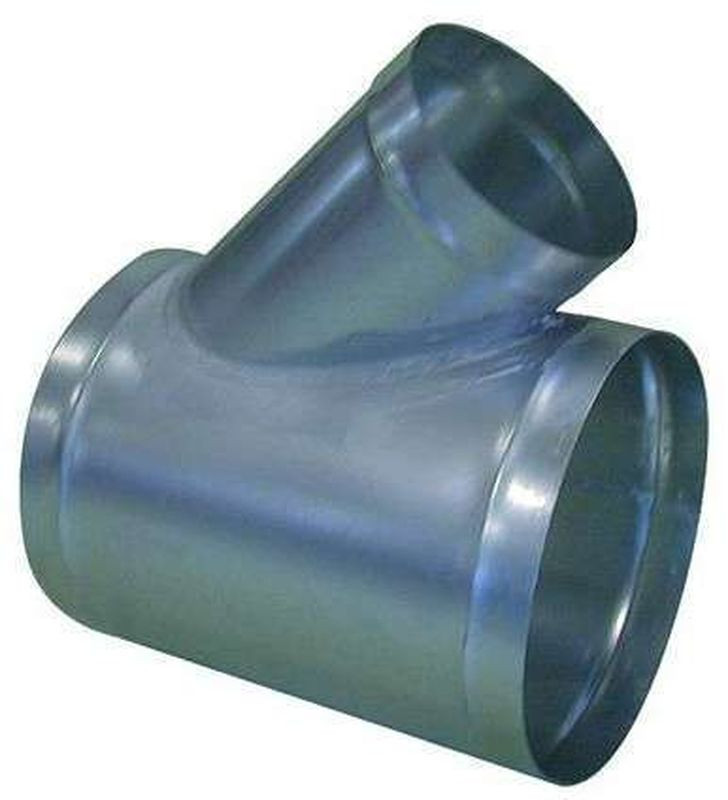 Té 45 degrés oblique galva diam 200/160 - TE 200/160/45 - S&P UNELVENT - 864780 - 3411454780788