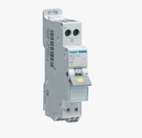 Hager - Disjoncteur 1P+N 3kA C-20A connexion SanVis 1 Module