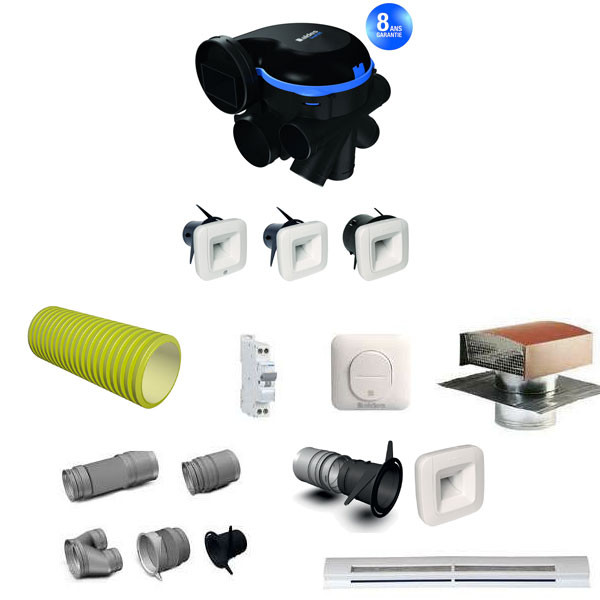 EasyHOME HYGRO conduit semi-rigide et accessoires Optiflex PRO + BDH