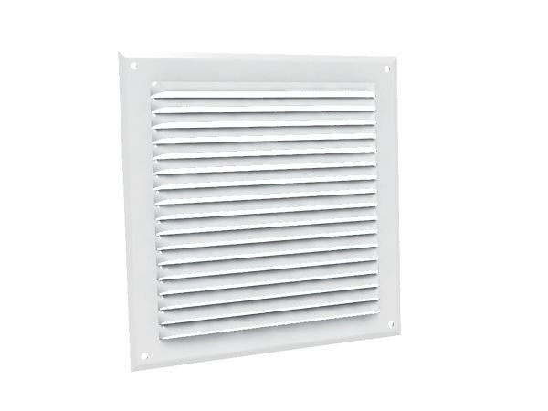 Grilles à auvents en aluminium prélaqué blanc GA BL 300 x 300 - 6708 ANJOS