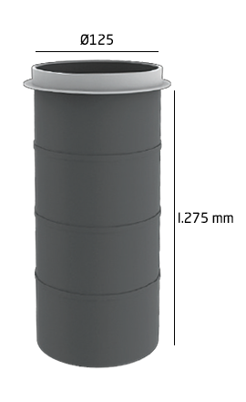 Manchon plastique dalle 125 mm l.275 