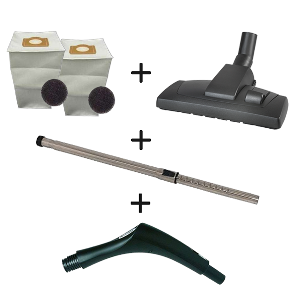 aldes Pack 2 sacs aspirateur + Brosse tous sols pour aspiration centralisée + Bras métallique télescopique acier chromé Aspiration centralisée + Poignée de commande pour C.Booster / C.Cleaner ALDES C BOOSTER C CLEANER 11070084+11070337+11070083+11071099