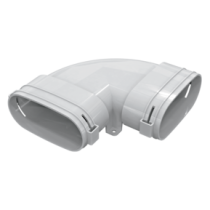 Coude horizontal 90° ovale