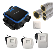 KIT EASYHOME HYGRO COMPACT MW avec bouton poussoir pour bouche cuisine et gaines