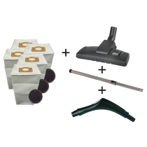 Pack 5 sacs aspirateur + Brosse tous sols pour aspiration centralisée + Bras métallique télescopique acier chromé Aspiration centralisée + Poignée de commande pour C.Booster / C.Cleaner ALDES C BOOSTER C CLEANER 11070084+11070337+11070083+11071099