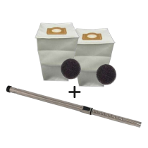 Pack 2 sacs aspirateur + Bras métallique télescopique acier chromé Aspiration centralisée ALDES AXPIR  BLUE  BOOSTY  DOOBLE  CONFORT  ENERGY  FAMILY  C CLEANER  BOOSTER  POWER 11070084+11070083