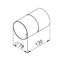 Helios flexpipe Manchon femelle pour conduit d'air FRS⌀75