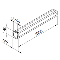 4*1m Conduit droit DN100 3061 helios