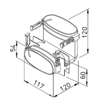 FlexPipe® FRS-BV 51 HELIOS VENTILATEURS Coude vertical pour conduit 114x51 