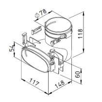 FlexPipe® FRS-ÜG 51-75 HELIOS VENTILATEURS Raccord mixte droit 51x114 / ⌀75 3861