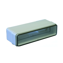 Raccord droit rectangulaire 55x110 plastique à joint 460050