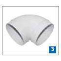 Coude 90° circulaire ⌀125 plastique 