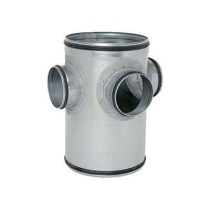 Collecteur d'étage 3 piquages Galva D160 à joints ECONONAME COL3GALD160J