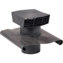 Chapeau de toiture D125 plastique noir 