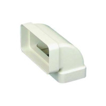 Coude 90° vertical rectangulaire 55x110 plastique 
