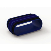 Couplage oblong avec des caoutchoucs
