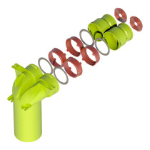 Kit plenum terminal coudé 90° D125 2xD90 mm AE48C Air Excellent 188568 ubbink