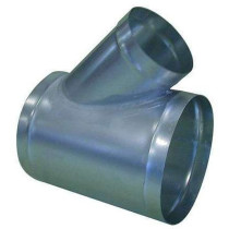 Té 45 degrés oblique galva diam 100/80 - TE 100/80/45 - S&P UNELVENT - 864772 - 3411454772783