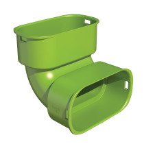 AE35SC Air excellent Coude vertical 90° semi-circulaire D50 x 100 188303 UBBINK
