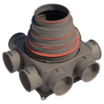 Caisson de distribution multidiamètre 8 piquages DB208 Air Excellent 188961 UBBINK