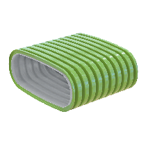 Conduit semi-rigide ovale 117x52 mm - EconoFlex - ECONOPRIME - CSFAROV - 3664132026573