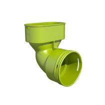 Coude adaptateur pour conduit oblong 100X50 vers circulaire D75 Optiflex PRO 11095948 ALDES