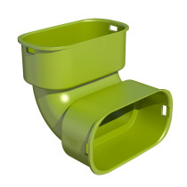 Coude vertical pour conduit oblong D100x50 Optiflex PRO 11095947 ALDES
