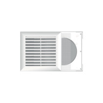 ELEGANCE Grille carre + moust 172x172 encastr 125mm plastique blanc 913480 EOLIANCE
