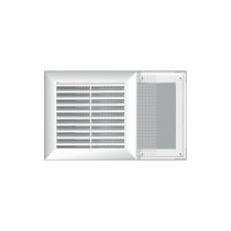 ELEGANCE Grille carre + moust 172x172 plastique marron 913476 EOLIANCE