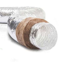 Conduit souple Alu D80 isolé phonique 50 classé M0M1 10 ml - SRFAEPH MO/M1 ECOSOFT 50-80 10 M - NATHER - 548645 - 