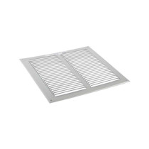 Grille à auvents en aluminium prélaqué blanc 200 x 200