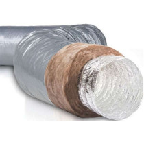 Conduit alu souple isolé renforcé Ecosoft D80 mm-  Long 10m - HELIX-R80 - NATHER - 556796 - 