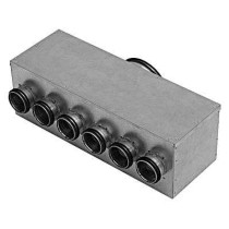 Plénum en ligne Indomo d= 125mm 3 piquages 63mm NATHER 115659