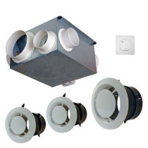 Kit VMC compact simple flux autoréglable AUTOCOMUT 2HR Eoliance Habitat 911522
