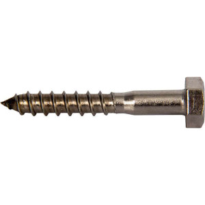 Vis à bois à tête hexagonale A4 inoxydable, 10 x 70mm pour TRA-WIK®-PU