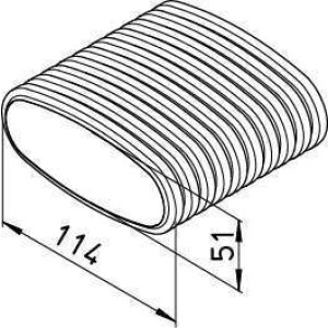 20ml Conduit semi-flexible plat 114x51 