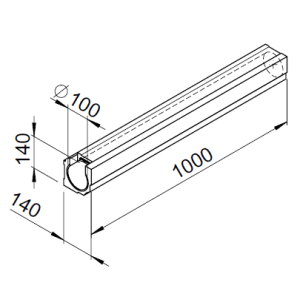 4*1m Conduit droit DN100 3061 helios