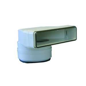 Coude mixte vertical 55x220x125 plastique à joints 460055