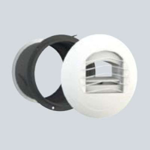 Bouche d’extraction autoréglable ALIZÉ AUTO 30 m³/h + manchon placo 3 griffes Ø 125 mm