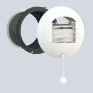 Bouche d’extraction autoréglable ALIZE AUTO 45/135 m³/h + manchon placo 3 griffes Ø 125