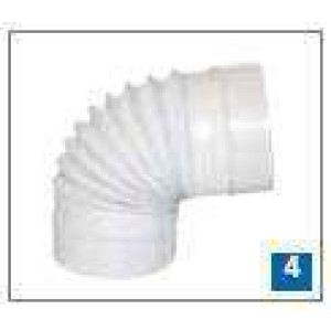 Coude variable 0/90°circulaire ⌀100 plastique 