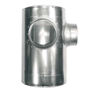 Collecteur d'étage 2 piquages à 90° Galva D125 ECONONAME COL2/90GALD125