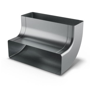 Coude 90° rectangulaire vertical 250x80 CDEV90RECGALD225080 ECONONAME