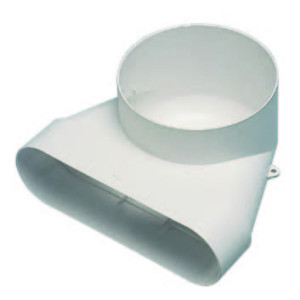 Coude vertical 90° pour bouche ⌀125mm
