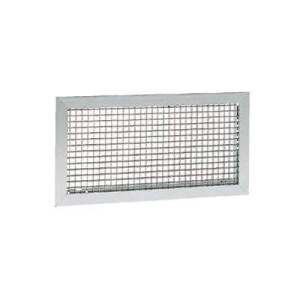 Grille de reprise. Montage mural ou plafond. Couleur Aluminium anodisé GRK 400X200 Atlantic 528301