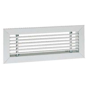 Grille de soufflage Montage mural ou en allège Couleur aluminium DLA 300X150 Atlantic 528370