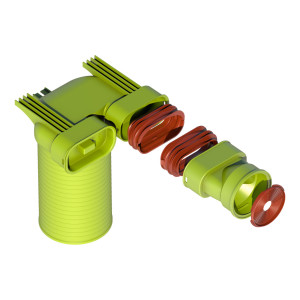 Kit raccordement 90°  D125 AE35SC 188570 ubbink